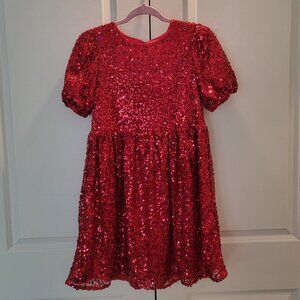 Size XL (14) Target Cat & Jack Red Sequined Party / Festive Dress